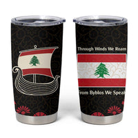 Lebanon Phoenician Ship Tumbler Cup with Byblos Heritage and Cedar Sail Design