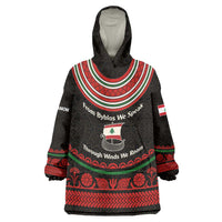 Lebanon Phoenician Ship Wearable Blanket Hoodie with Byblos Heritage and Cedar Sail Design