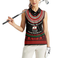Lebanon Phoenician Ship Women Sleeveless Polo Shirt with Byblos Heritage and Cedar Sail Design