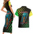 Lebanon Wild Cedar Forest Couples Matching Short Sleeve Bodycon Dress and Hawaiian Shirt with Leopard and National Map Design