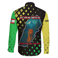 Lebanon Wild Cedar Forest Family Matching Mermaid Dress and Hawaiian Shirt with Leopard and National Map Design