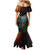 Lebanon Wild Cedar Forest Family Matching Mermaid Dress and Hawaiian Shirt with Leopard and National Map Design