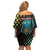 Lebanon Wild Cedar Forest Family Matching Off Shoulder Short Dress and Hawaiian Shirt with Leopard and National Map Design