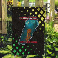 Lebanon Wild Cedar Forest Garden Flag with Leopard and National Map Design