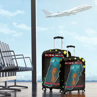 Lebanon Wild Cedar Forest Luggage Cover with Leopard and National Map Design