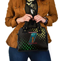 Lebanon Wild Cedar Forest Shoulder Handbag with Leopard and National Map Design
