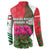 Lebanon Cyclamen Flower Button Sweatshirt with Patriotic Colors and Inspirational Quote