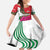 Lebanon Cyclamen Flower Family Matching Mermaid Dress and Hawaiian Shirt with Patriotic Colors and Inspirational Quote