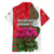 Lebanon Cyclamen Flower Family Matching Puletasi and Hawaiian Shirt with Patriotic Colors and Inspirational Quote
