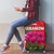 Lebanon Cyclamen Flower Luggage Cover with Patriotic Colors and Inspirational Quote