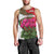 Lebanon Cyclamen Flower Men Tank Top with Patriotic Colors and Inspirational Quote