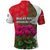 Lebanon Cyclamen Flower Polo Shirt with Patriotic Colors and Inspirational Quote
