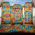 Bhutan Dragon Back Car Seat Cover with Traditional Cloud Motif in Vibrant Himalayan Colors