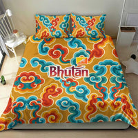 Bhutan Dragon Bedding Set with Traditional Cloud Motif in Vibrant Himalayan Colors