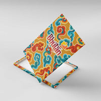 Bhutan Dragon Canvas Wall Art with Traditional Cloud Motif in Vibrant Himalayan Colors