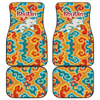 Bhutan Dragon Car Mats with Traditional Cloud Motif in Vibrant Himalayan Colors