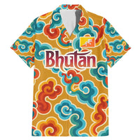 Bhutan Dragon Family Matching Mermaid Dress and Hawaiian Shirt with Traditional Cloud Motif in Vibrant Himalayan Colors
