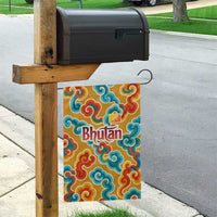 Bhutan Dragon Garden Flag with Traditional Cloud Motif in Vibrant Himalayan Colors
