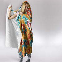 Bhutan Dragon Hooded Blanket with Traditional Cloud Motif in Vibrant Himalayan Colors