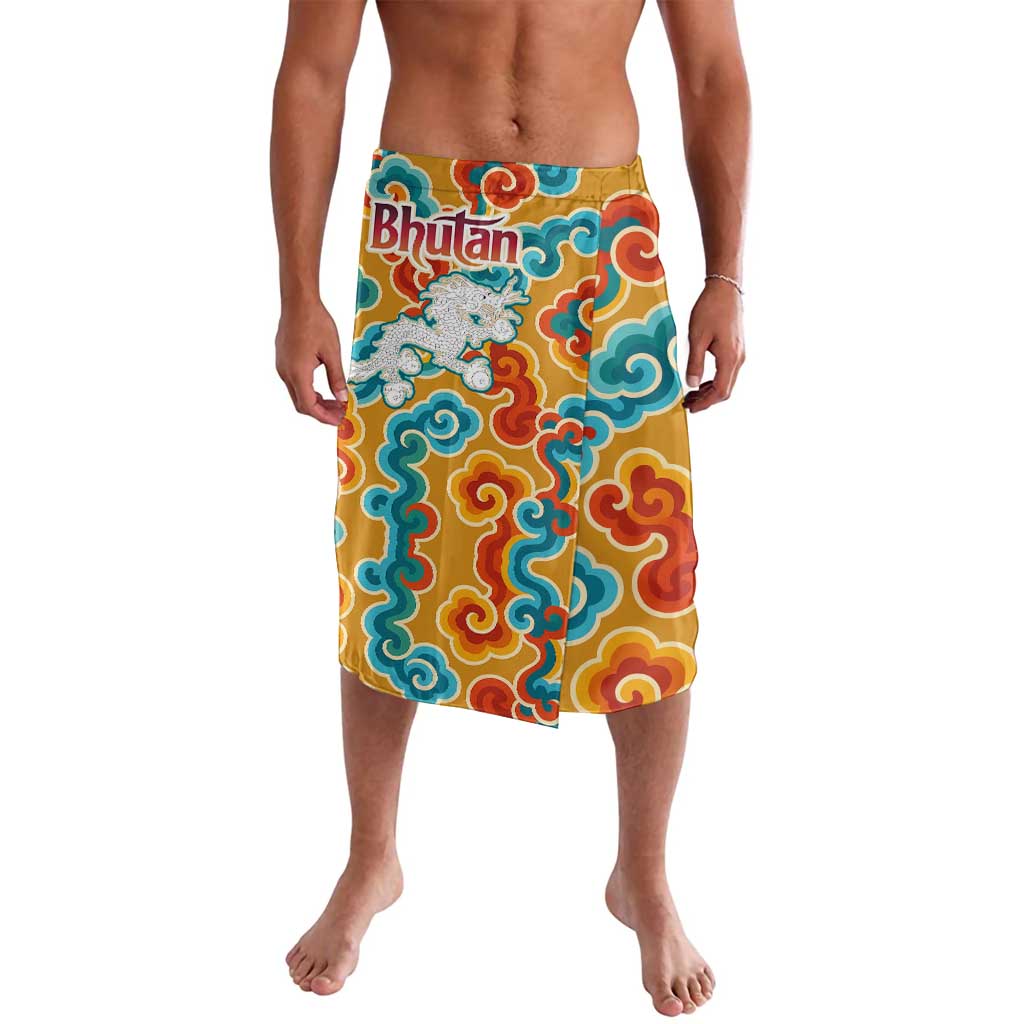 Bhutan Dragon Lavalava with Traditional Cloud Motif in Vibrant Himalayan Colors