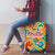 Bhutan Dragon Luggage Cover with Traditional Cloud Motif in Vibrant Himalayan Colors