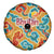 Bhutan Dragon Spare Tire Cover with Traditional Cloud Motif in Vibrant Himalayan Colors