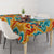 Bhutan Dragon Tablecloth with Traditional Cloud Motif in Vibrant Himalayan Colors