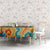 Bhutan Dragon Tablecloth with Traditional Cloud Motif in Vibrant Himalayan Colors