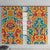 Bhutan Dragon Window Curtain with Traditional Cloud Motif in Vibrant Himalayan Colors