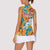 Bhutan Dragon Women Sleeveless Polo Shirt with Traditional Cloud Motif in Vibrant Himalayan Colors