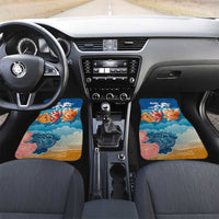 Bhutan Lotus Blossom Car Mats with White Dragon and Sacred Cloud Harmony