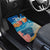 Bhutan Lotus Blossom Car Mats with White Dragon and Sacred Cloud Harmony