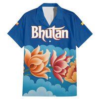 Bhutan Lotus Blossom Family Matching Mermaid Dress and Hawaiian Shirt with White Dragon and Sacred Cloud Harmony