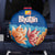 Bhutan Lotus Blossom Spare Tire Cover with White Dragon and Sacred Cloud Harmony