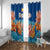 Bhutan Lotus Blossom Window Curtain with White Dragon and Sacred Cloud Harmony