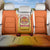 Bhutan Mandala Emblem Back Car Seat Cover with Monastic Orange and Spiritual Harmony