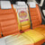 Bhutan Mandala Emblem Back Car Seat Cover with Monastic Orange and Spiritual Harmony