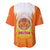 Bhutan Mandala Emblem Baseball Jersey with Monastic Orange and Spiritual Harmony
