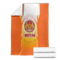 Bhutan Mandala Emblem Blanket with Monastic Orange and Spiritual Harmony
