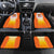 Bhutan Mandala Emblem Car Mats with Monastic Orange and Spiritual Harmony