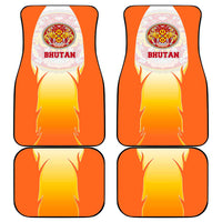 Bhutan Mandala Emblem Car Mats with Monastic Orange and Spiritual Harmony