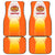 Bhutan Mandala Emblem Car Mats with Monastic Orange and Spiritual Harmony