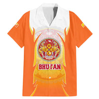 Bhutan Mandala Emblem Family Matching Mermaid Dress and Hawaiian Shirt with Monastic Orange and Spiritual Harmony
