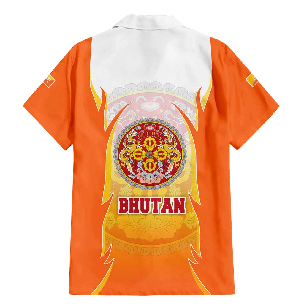Bhutan Mandala Emblem Family Matching Mermaid Dress and Hawaiian Shirt with Monastic Orange and Spiritual Harmony