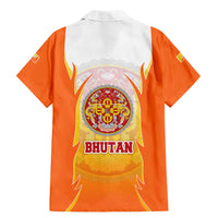 Bhutan Mandala Emblem Family Matching Mermaid Dress and Hawaiian Shirt with Monastic Orange and Spiritual Harmony