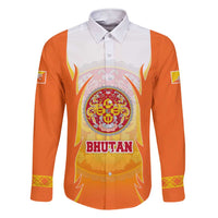 Bhutan Mandala Emblem Family Matching Short Sleeve Bodycon Dress and Hawaiian Shirt with Monastic Orange and Spiritual Harmony