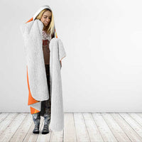Bhutan Mandala Emblem Hooded Blanket with Monastic Orange and Spiritual Harmony