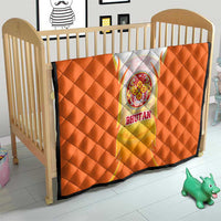 Bhutan Mandala Emblem Quilt with Monastic Orange and Spiritual Harmony