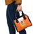 Bhutan Mandala Emblem Shoulder Handbag with Monastic Orange and Spiritual Harmony