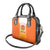 Bhutan Mandala Emblem Shoulder Handbag with Monastic Orange and Spiritual Harmony